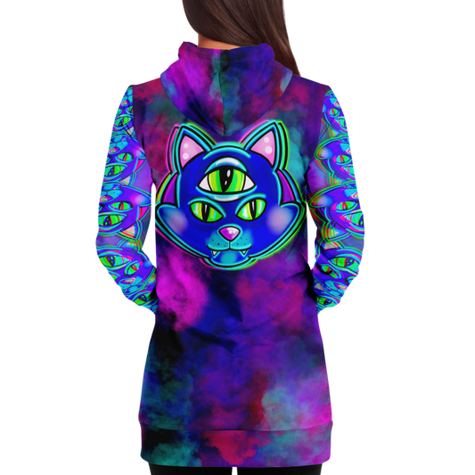Cosmic Cat Hoodie Dress