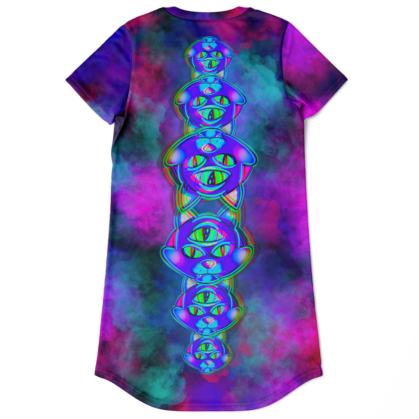 Cosmic Cat Tank T-shirt Dress